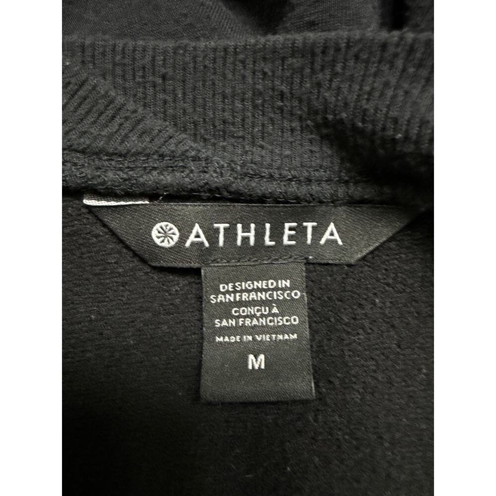 Athleta Coaster Luxe V-Neck Sweatshirt Size M in Black *984026 - Picture 7 of 9
